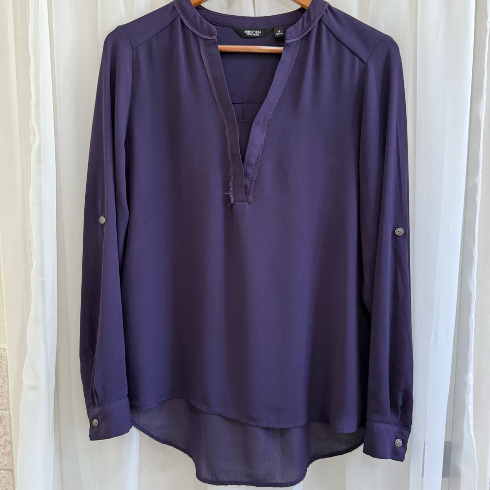 Simply Vera Vera Wang Purple Blouse